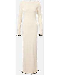 SAME - Knitted Ruffled Maxi Dress - Lyst