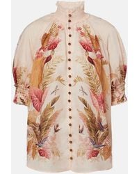 Zimmermann - Blusa Ascension Floral Fruncida - Lyst