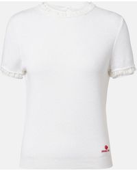 ShuShu/Tong - Lace-Trimmed Linen Top - Lyst