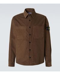 Stone Island - Compass Cotton Corduroy Overshirt - Lyst
