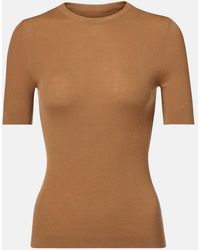 KHAITE - Celina Ribbed-Knit Wool-Blend Top - Lyst