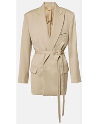 Victoria Beckham - Belted Wool Blazer - Lyst