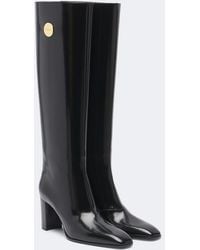 Saint Laurent - Louis Leather Knee-High Boots - Lyst