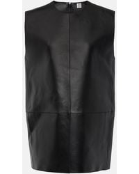 TOTEME - Leather Top - Lyst