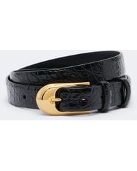 KHAITE - Guertel Dome Aus Lackleder - Lyst