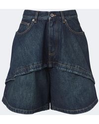 Loewe - Paneled Denim Bermuda Shorts - Lyst
