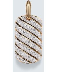 David Yurman - Anhaenger Sculpted Cable Aus 18Kt Gelbgold Mit Diamanten - Lyst