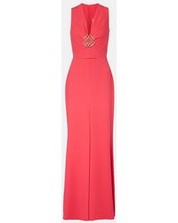 Elie Saab - Gathered Embellished Cady Gown - Lyst