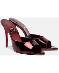 Christian Louboutin - Miss Z 100 Mirrored Leather Mules - Lyst