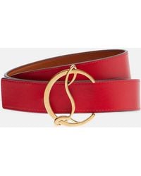 Christian Louboutin - Cl Logo Reversible Leather Belt - Lyst