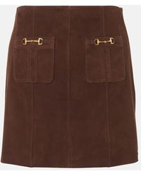 RIXO London - Minirock Wiley Aus Veloursleder - Lyst
