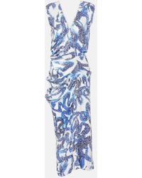 Dries Van Noten - Sequined Draped Midi Dress - Lyst