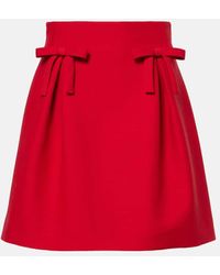 Valentino - Crepe Couture Bow-Detail Miniskirt - Lyst