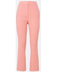 Veronica Beard - Tani High-Rise Cotton Flared Pants - Lyst