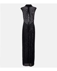 Jean Paul Gaultier - Sequined Mesh Maxi Dress - Lyst
