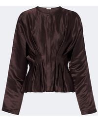 JOSEPH - Erin Pleated Linen And Silk Blouse - Lyst