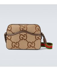 Gucci - Grand sac messager et brun à motif à logo - Lyst