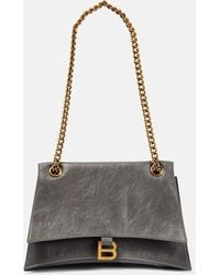 Balenciaga - Schultertasche Crush Medium Aus Leder - Lyst