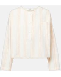 Chloé - Crop Top De Algodon A Rayas - Lyst