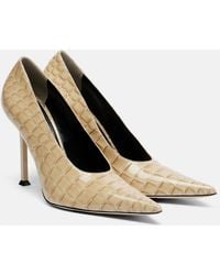 Christen - Helix Croc-Effect Patent Leather Pumps - Lyst