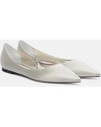 Jimmy Choo - Love Satin Ballet Flats - Lyst