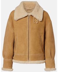 Nour Hammour - Portia Shearling-Lined Suede Jacket - Lyst