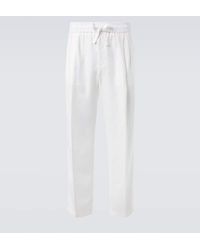 Dolce & Gabbana - Linen Straight Pants - Lyst
