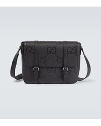 Gucci - Messenger Bag Jumbo GG Medium aus Leder - Lyst