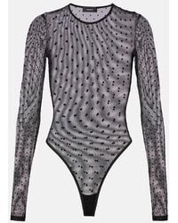 Wardrobe NYC - Polka-Dot Sheer Mesh Bodysuit - Lyst