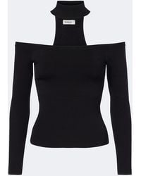 Jonathan Simkhai - Lila Off-Shoulder Ribbed-Knit Top - Lyst