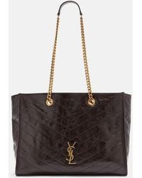 Saint Laurent - Niki East West Large Leather Tote Bag - Lyst