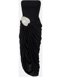 David Koma - Embellished Draped Wool-Blend Corset Dress - Lyst