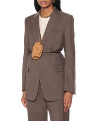 Bottega Veneta Porte-monnaie The Pouch Mini en cuir - Neutre