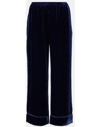 Asceno - Brescia Mid-Rise Velvet Wide-Leg Pants - Lyst