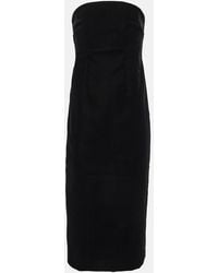 Wardrobe NYC - Strapless Velvet Midi Dress - Lyst