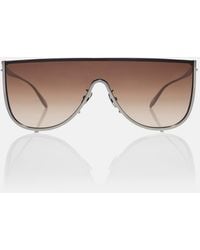 Alaïa - Lettering Logo Flat-Top Sunglasses - Lyst