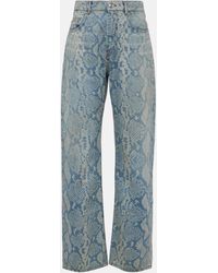 Sportmax - Jean ample Diego a imprime serpent - Lyst