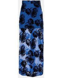 Nina Ricci - Devore Velvet Maxi Skirt - Lyst