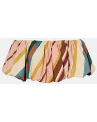 Adriana Degreas - Striped Off-Shoulder Cotton-Blend Crop Top - Lyst