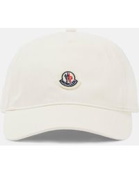 Moncler - Logo Cotton Gabardine Baseball Cap - Lyst