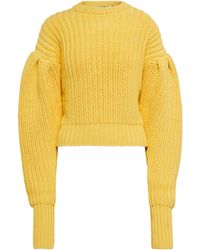 ROTATE BIRGER CHRISTENSEN Peach-coloured Wool And Alpaca Cardigan in Orange Womens Clothing Jumpers and knitwear Cardigans 