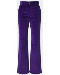 Loewe - Cotton Corduroy Straight Pants - Lyst