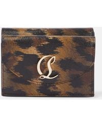 Christian Louboutin - Cl Debossed Leopard-Print Leather Wallet - Lyst