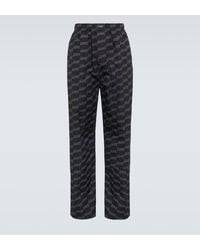 Balenciaga - Bb Signature Cotton Pajama Pants - Lyst