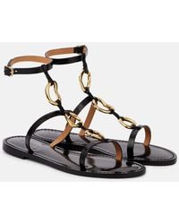 Amanu - Bazaruto Embellished Leather Sandals - Lyst