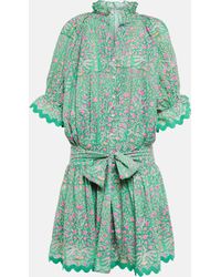 Juliet Dunn - Robe chemise en coton a fleurs - Lyst