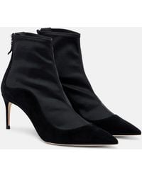 Malone Souliers - Elisa 70 Suede-Trimmed Ankle Boots - Lyst