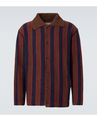Bode - Cardigan Raye En Mohair Melange - Lyst