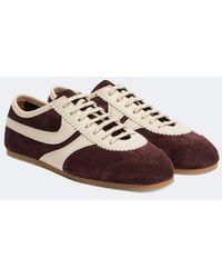 Dries Van Noten - Leather-Trimmed Suede Sneakers - Lyst