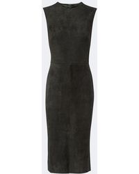 Stouls - Evita Suede Midi Dress - Lyst